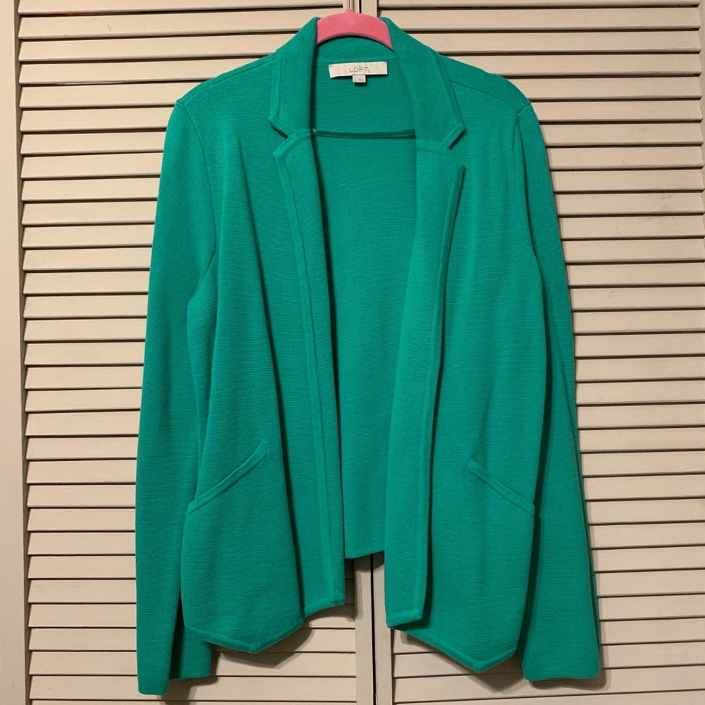 LOFT Green Knit Blazer *NEW (No Tag)*